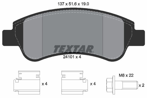 Гальмівні колодки дискові TEXTAR 2410101 - zapix