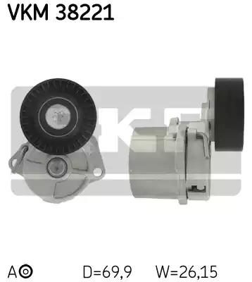 Ролик натяжний ременя приводного SKF VKM38221 - zapix