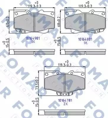 Гальмівні колодки дискові FOMAR FRICTION FO464781 - zapix