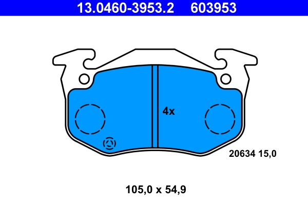 Гальмівні колодки дискові ATE 13046039532 - zapix