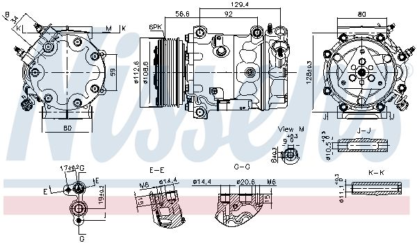 Компресор кондиціонера NISSENS 890780 - zapix