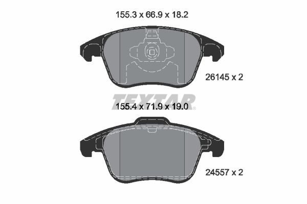 Гальмівні колодки дискові TEXTAR 2614501 - zapix