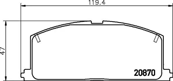 Гальмівні колодки дискові NISSHINBO NP1001 - zapix