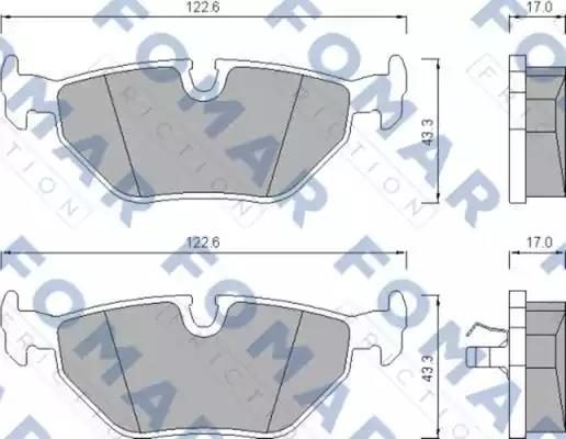 Гальмівні колодки дискові FOMAR FRICTION FO476581 - zapix