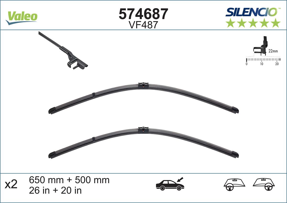 Щітка склоочисника VALEO 574687 - zapix