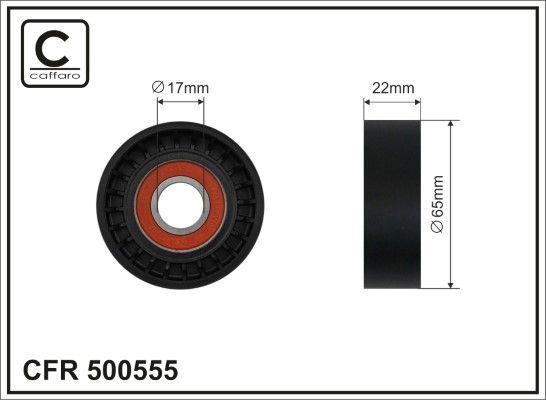 Ролик натяжний ременя приводного CAFFARO 500555 - zapix