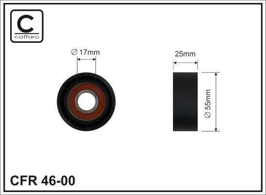 Ролик натяжний ременя приводного CAFFARO 4600 - zapix