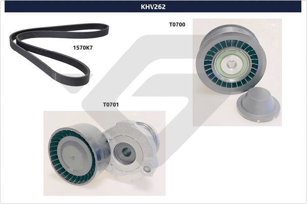 Комплект поліклинових ременів HUTCHINSON KHV262 - zapix