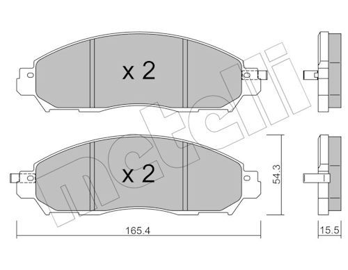 Гальмівні колодки дискові METELLI 2210811 - zapix