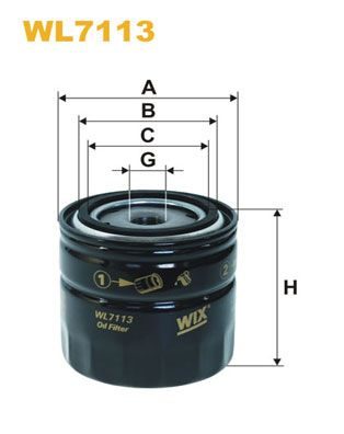 Масляный фильтр WIX FILTERS WL7113