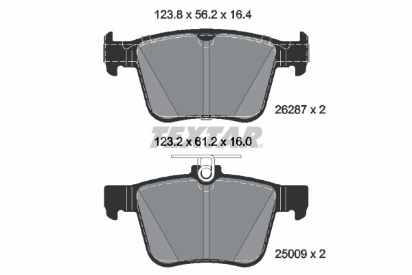 Гальмівні колодки дискові TEXTAR 2628701 - zapix