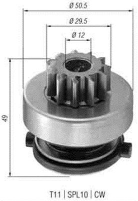 Бендикс стартера MAGNETI MARELLI 940113020366 - zapix