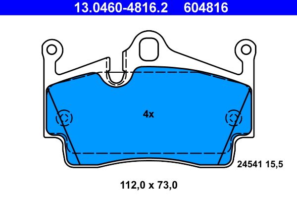 Гальмівні колодки дискові ATE 13046048162 - zapix