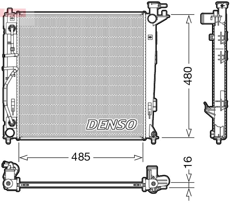 Радіатор охолодження двигуна DENSO DRM41007 - zapix