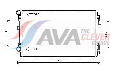Радіатор охолодження двигуна AVA QUALITY COOLING VNA2338 - zapix
