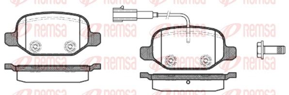 Гальмівні колодки дискові REMSA 072702 - zapix