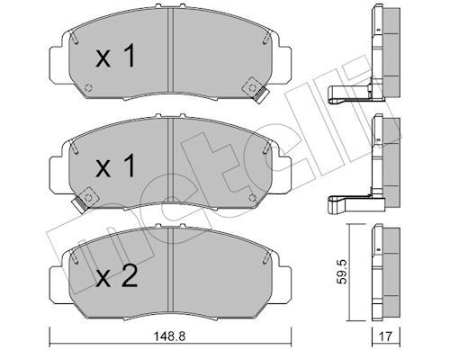 Гальмівні колодки дискові METELLI 2204620 - zapix