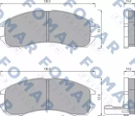 Гальмівні колодки дискові FOMAR FRICTION FO445081 - zapix