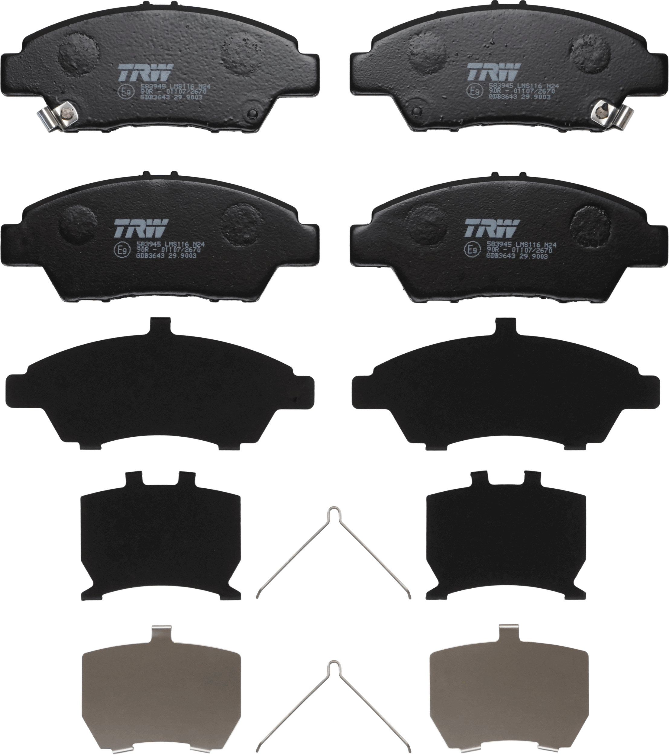Гальмівні колодки дискові TRW GDB3643 - zapix