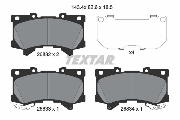 Тормозные колодки дисковые TEXTAR 2683201