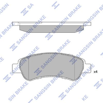 Тормозные колодки дисковые HI-Q SP1727