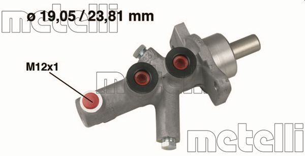 Головний гальмівний циліндр METELLI 050622 - zapix
