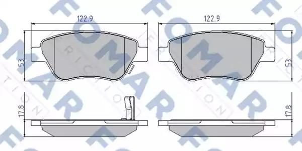 Гальмівні колодки дискові FOMAR FRICTION FO928181 - zapix