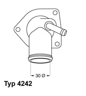 Термостат BORGWARNER (WAHLER) 424292D - zapix