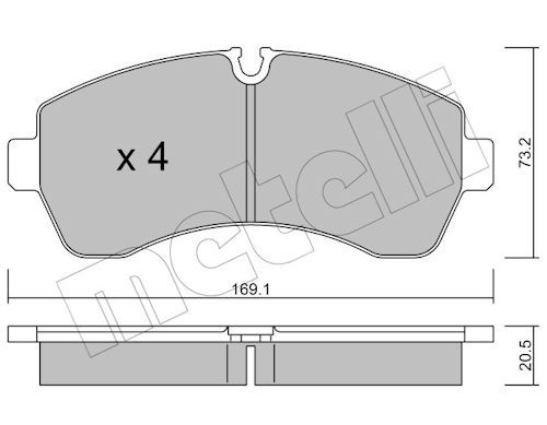 Гальмівні колодки дискові METELLI 2206730 - zapix