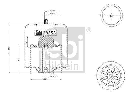 Пневматична підвіска FEBI BILSTEIN 38353 - zapix
