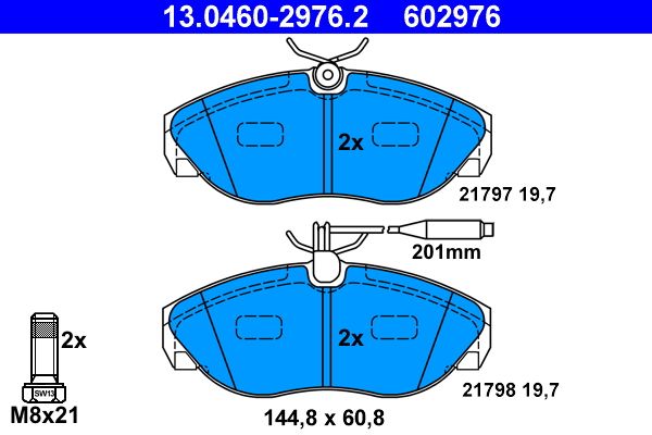 Гальмівні колодки дискові ATE 13046029762 - zapix
