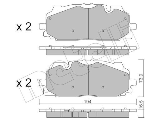 Гальмівні колодки дискові METELLI 2211280 - zapix