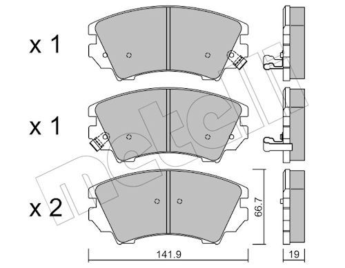 Гальмівні колодки дискові METELLI 2208420 - zapix