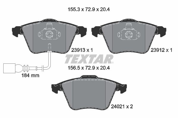 Гальмівні колодки дискові TEXTAR 2391301