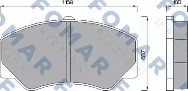 Гальмівні колодки дискові FOMAR FRICTION FO498381 - zapix