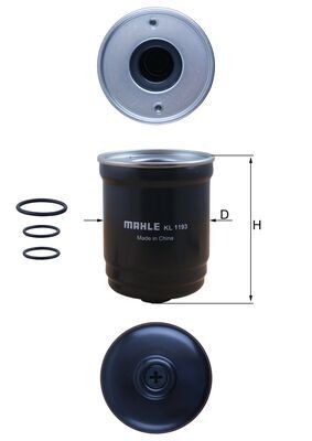 Паливний фільтр MAHLE KL1193D - zapix
