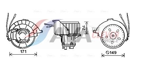 Вентилятор салону AVA QUALITY COOLING OL8628 - zapix