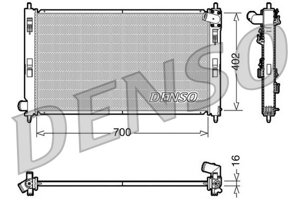 Радіатор охолодження двигуна DENSO DRM45023 - zapix