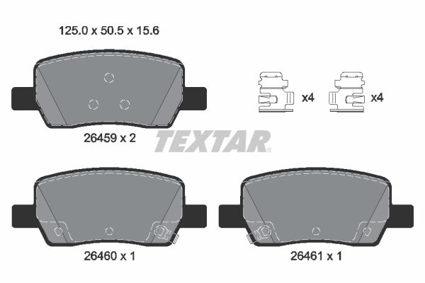 Гальмівні колодки дискові TEXTAR 2645901 - zapix