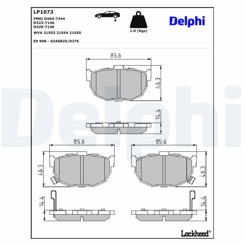 Гальмівні колодки дискові DELPHI LP1073 - zapix