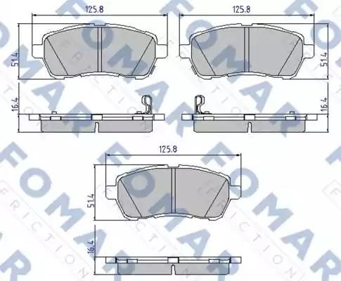 Гальмівні колодки дискові FOMAR FRICTION FO935981 - zapix