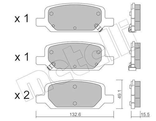 Гальмівні колодки дискові METELLI 2212780 - zapix