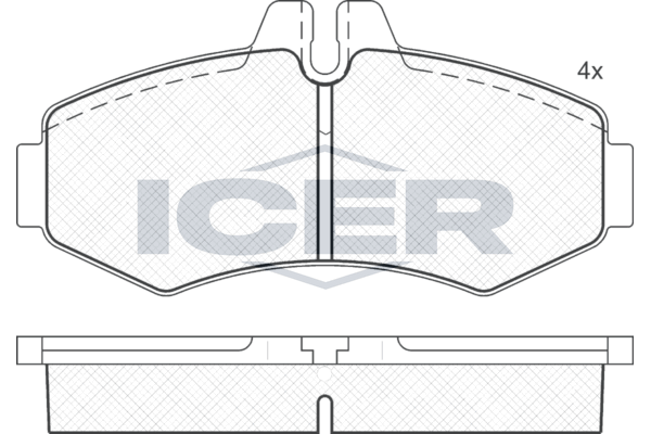 Тормозные колодки дисковые ICER 141288