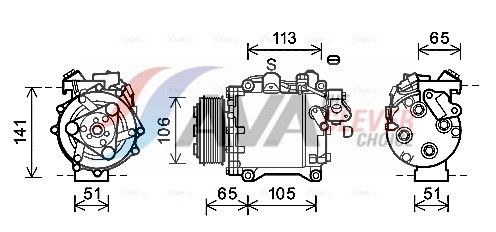 Компресор кондиціонера AVA QUALITY COOLING HDAK263 - zapix