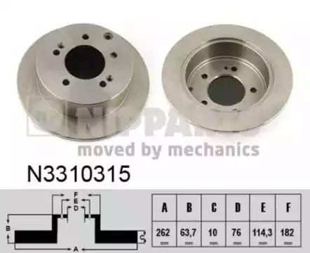 Тормозной диск NIPPARTS N3310315