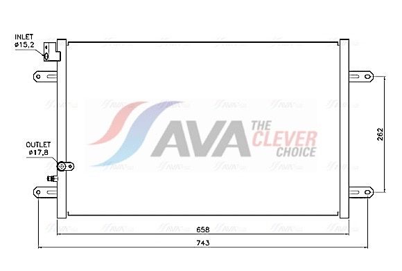 Радіатор кондиціонера AVA QUALITY COOLING AI5458 - zapix