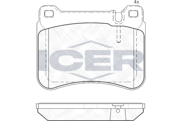 Гальмівні колодки дискові ICER 181769 - zapix