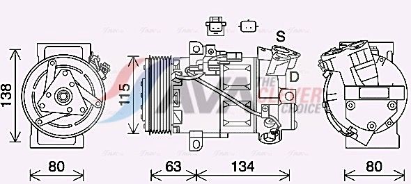 Компресор кондиціонера AVA QUALITY COOLING RTAK640 - zapix