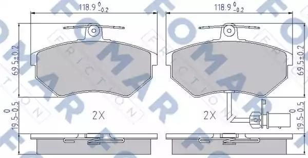 Гальмівні колодки дискові FOMAR FRICTION FO689281 - zapix
