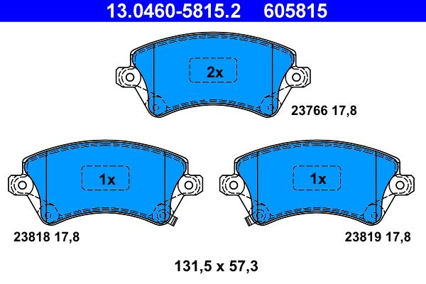 Гальмівні колодки дискові ATE 13046058152 - zapix